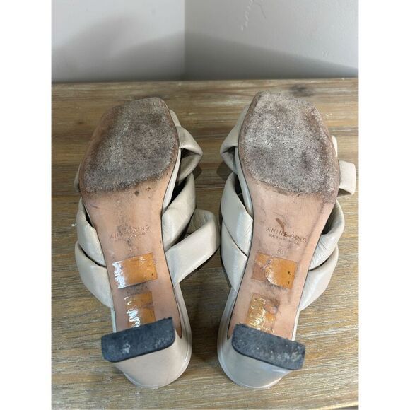 Anine Bing Women's Cade Mid Heel Slide Sandals - Picture 11 of 11